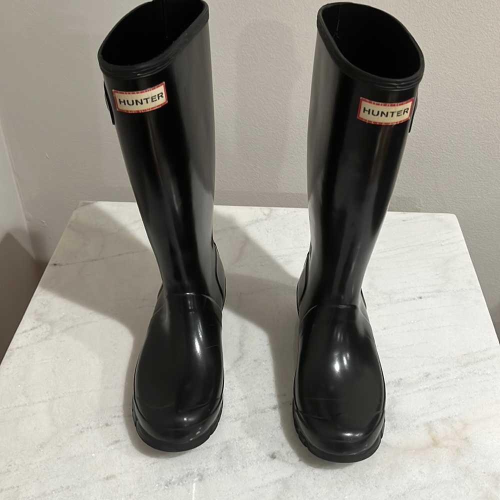 HUNTER Black Rainboots